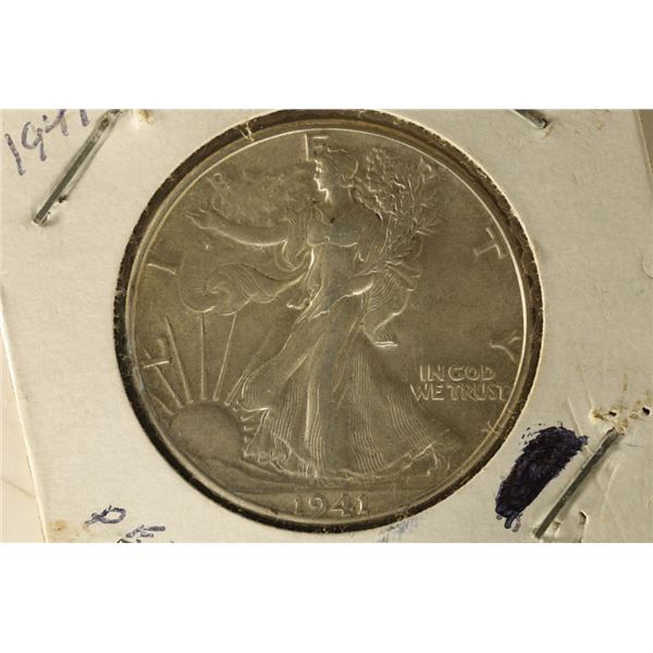 1941 WALKING LIBERTY HALF DOLLAR AU