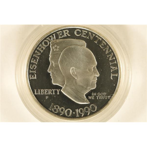 1990-P US PF SILVER DOLLAR EISENHOWER CENTENNIAL