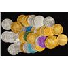 Image 1 : 40 ALUMINUM MARDI GRAS TOKENS. VARIOUS COLORS ETC
