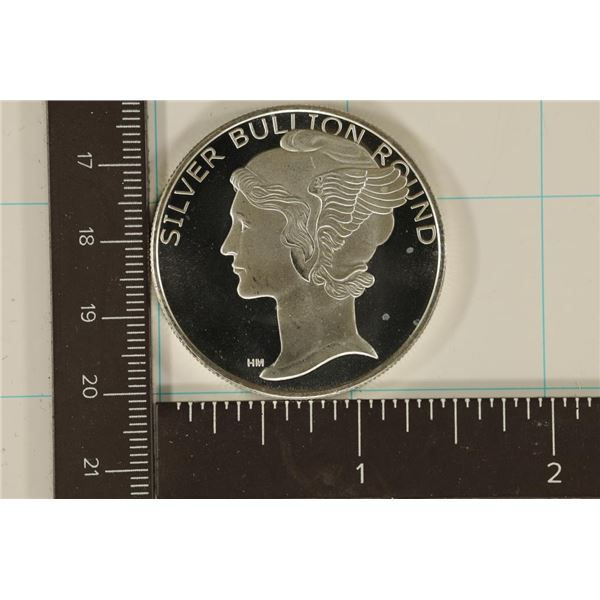 1 TROY OZ .999 FINE SILVER PF MERCURY DIME REPLICA