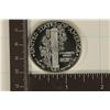 Image 2 : 1 TROY OZ .999 FINE SILVER PF MERCURY DIME REPLICA