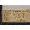 Image 1 : 1866 STATE OF NORTH CAROLINA $1 OBSOLETE BILL