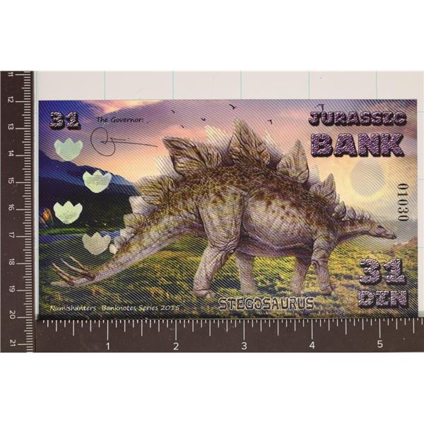 2015 JURASSIC 31 DIN COLORIZED, POLYMER BANK