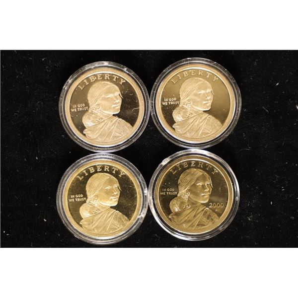 4-SACAGAWEA DOLLARS: 2000-S, 2009-S THREE