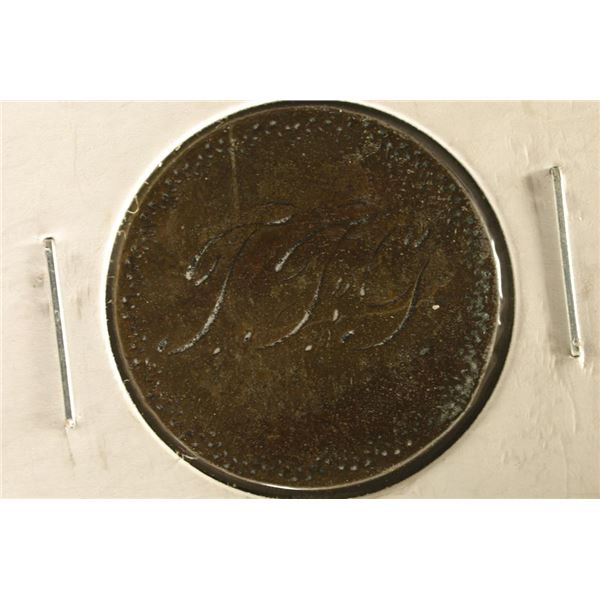 LOVE TOKEN ON INDIAN HEAD CENT "TTG"