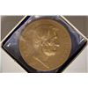 Image 1 : 3" SOLID BRONZE ABRAHAM LINCOLN MEDAL IN BOX WITH