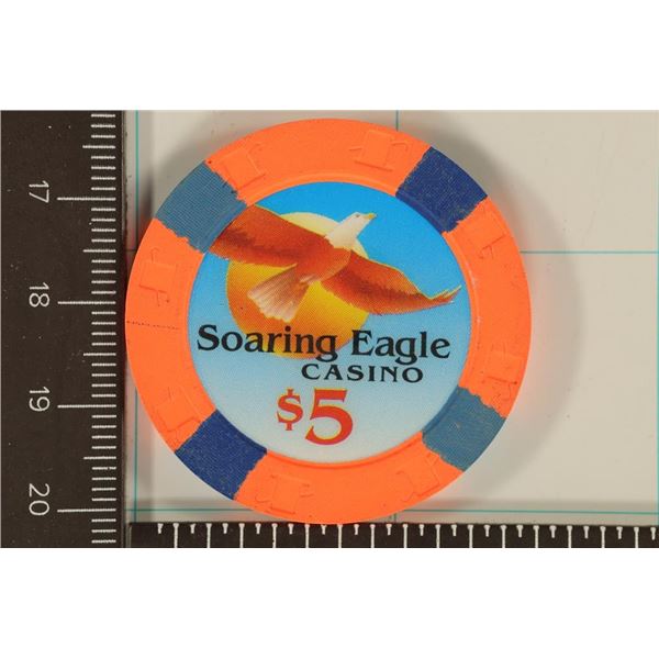 $5 SOARING EAGLE CASINO CHIP