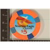Image 2 : $5 SOARING EAGLE CASINO CHIP