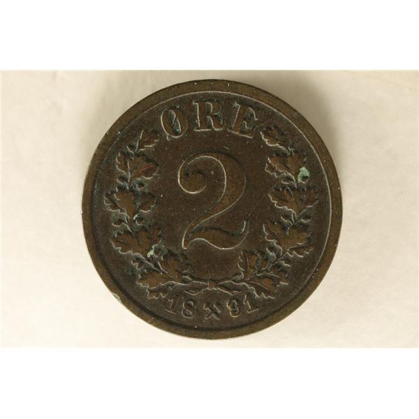 1891 NORWAY 2 ORE