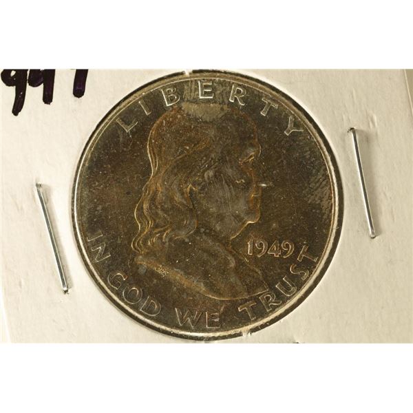 1949 FRANKLIN SILVER DOLLAR (BU-NICE OBVERSE