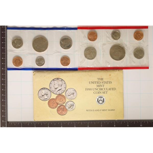 1990 US MINT SET (UNC) P/D (WITH ENVELOPE)