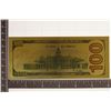 Image 2 : 24KT GOLD FOIL REPLICA OF A 2009-A US $100 BILL