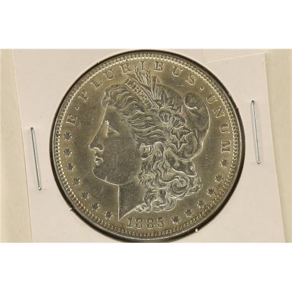 1885 MORGAN SILVER DOLLAR REVERSE DISCOLORED