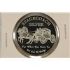 Image 1 : 1 TROY OZ .999 FINE SILVER PF ROUND STAGECOACH