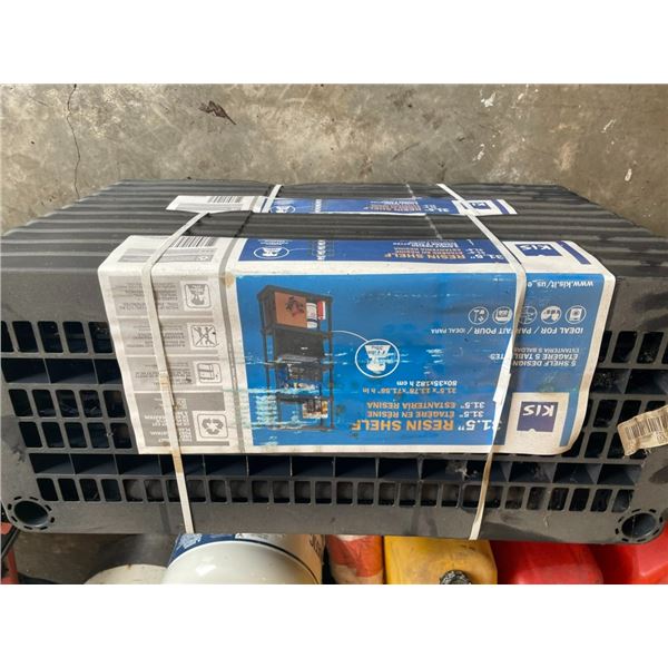 2 - 30"x72" 5 tier plastic shelving - New