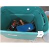 Image 1 : Two Tubs w/Assorted Hand Tools, Ext. Cord & Supplies