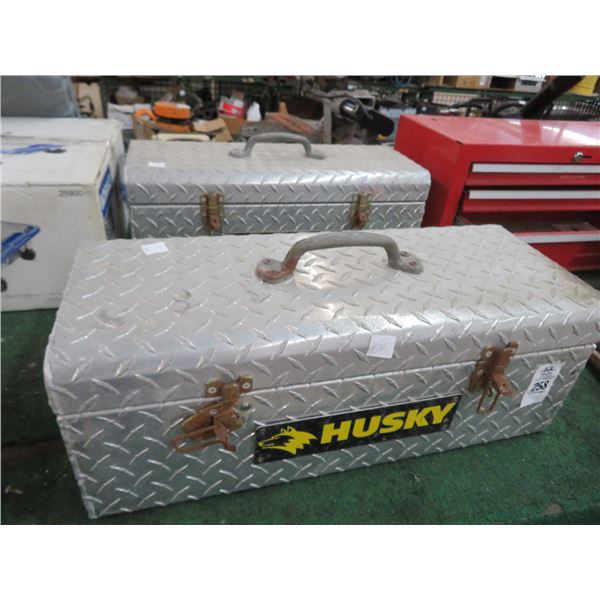 2-Husky Diamond Plate Toolbox - 2 X $