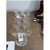 Image 1 : Ornate Crystal Footed Short Stem Wine Glasses - 12