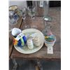 Image 1 : Picture, Shakers, Wine Stems, Candle Stands, Plate and Egg