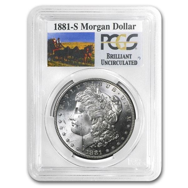 RARE 1881-S Stage Coach Morgan Dollar BU PCGS