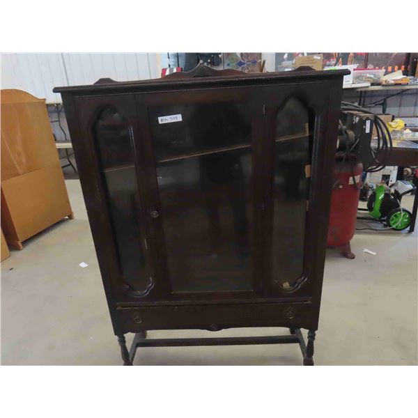 Walnut China Cabinet 15 X 42 X 61 McSherry Auction Service Ltd Walnut china cabinet 15 x 42 x 61 mcsherry auction service ltd