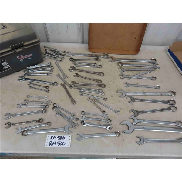 60 Various Wrenches - Mostly Standard with a Few Metric & Plastic Tool ...