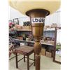 Image 3 : Brass Torchier Lamp with Shade and Heavy Marble Base , 