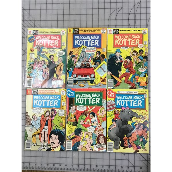 LOT OF 6 VINTAGE DC WELCOME BACK KOTTER COMIC BOOKS 1-6