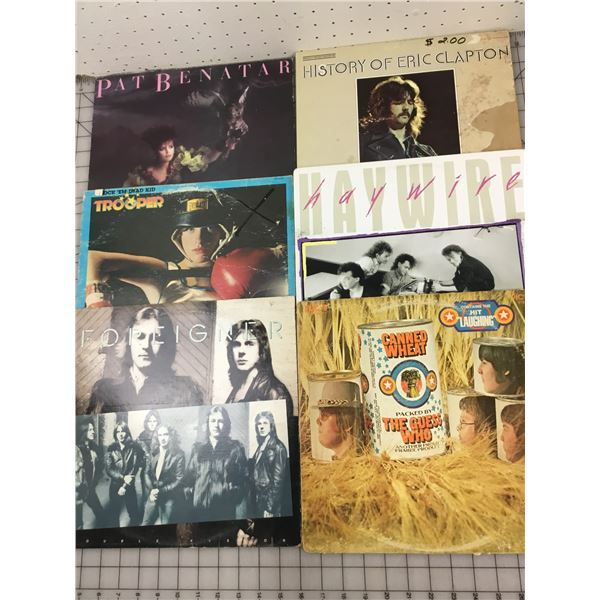 LOT OF 6 LP VINYL RECORDS TROOPER FOREIGNER ETC