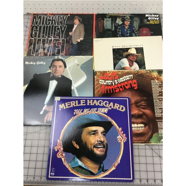 LOT OF 6 COUNTRY WESTERN LP VINYL RECORDS