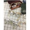 Image 3 : LOT OF VINTAGE ANTIQUE GLASSES SUNGLASSES CASES SOME BROKEN