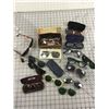 Image 1 : LOT OF VINTAGE ANTIQUE GLASSES SUNGLASSES CASES SOME BROKEN