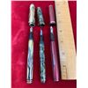 Image 1 : ANTIQUE FOUNTAIN PEN LOT EMPIRE WITH 14 KT NIB ETC