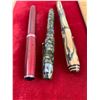Image 4 : ANTIQUE FOUNTAIN PEN LOT EMPIRE WITH 14 KT NIB ETC