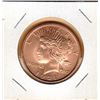 Image 1 : 1 OUNCE COPPER -  .999 FINE - US PEACE DOLLAR COIN DESIGN