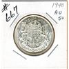 Image 1 : 1940 CANADIAN SILVER 50 CENT COIN