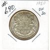 Image 1 : 1950 CANADIAN SILVER 50 CENT COIN