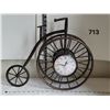 Image 1 : Standing metal Bicycle clock & mirror.