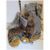 Image 4 : Vintage hand sewn mukluks. Unknown fur possibly muskrat.