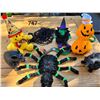 Image 1 : Talking halloween plush toys, spiders & web, rats, snake & witch.