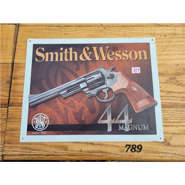 Smith & Wesson 44 magnum tin sign. - Schmalz Auctions