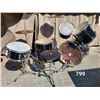 Image 1 : 5 piece Peavey drum set with Sabian cymbals & Tama seat. Missing some connector hardware.