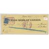 Image 1 : Union Bank of Canada, Cupar, Sask. cancelled cheque for $15 & dated 1925. Attached is a George V 2 C