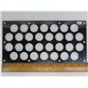 Image 1 : Black hard plastic holder for displaying 30 Canadian Silver Half Dollars.