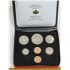 Image 1 : 1973 Double Cent Custom Set. 7-coin set includes RCMP 25 Cents & PEI Dollar. Housed in a RCM red cas