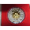 Image 3 : 2001 Year of the Snake Lunar $15. Sterling Silver with 24-karat Gold Plating. Proof with Ultra Heavy