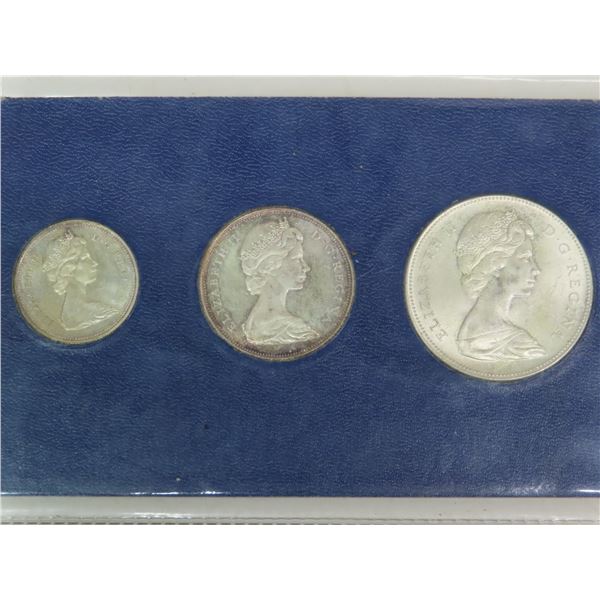 1867 – 1967 Canadian Centennial Year Set. 6-coin set