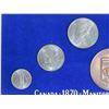 Image 3 : 1870 – 1970 Manitoba Year Set. 6-coin set plus one large Manitoba bronze medal.