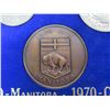 Image 7 : 1870 – 1970 Manitoba Year Set. 6-coin set plus one large Manitoba bronze medal.