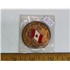 Image 1 : 1964 Canada’s Own Flag bronze medal. 1 ½” colourized medal that depicts Prime Minister Lester Pearso
